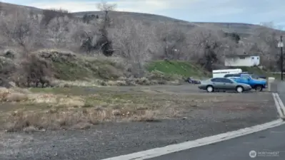 From G St NW looking North from middle of lot