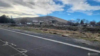 From G St NW looking South from middle of lot