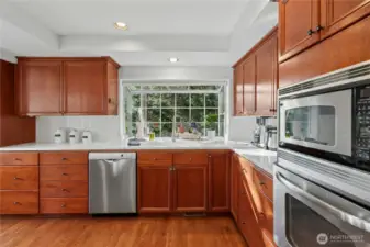 Cherry cabinets throughout the home