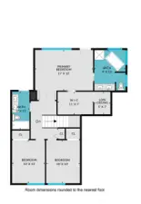 Upstairs you'll find 3 bedrooms and two baths, including the primary suite.