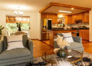 Open concept, with the social center of your world all in one well-lit, easily navigated space.