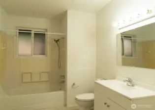 The lower level full bath