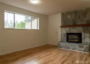 At the opposite end of the lower level is a 2nd bonus room with a fireplace insert. This room also has potential as a home office, 2nd suite, hobby space or ... imagination goes here!