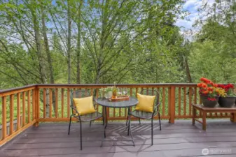 Morning Coffee with Nature... bright, private & peaceful.