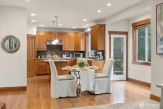 Another View of the causual dining space with access out to the deck overlooking your backyard and nature reserve.