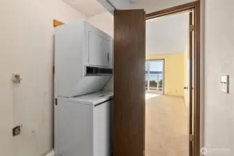 Laundry area in the unit.