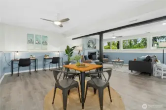 Plenty of room for home schooling or game room.