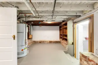 Basement storage plus more storage in room to the right