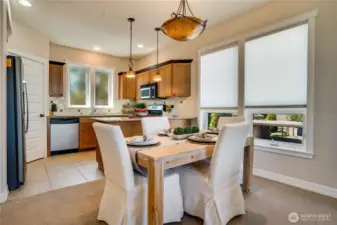 Open concept living area with breakfast bar gives so many options for dining and entertaining.  And Safeway, Fred Meyer, and Costco are all within a 10–15 minute drive.
