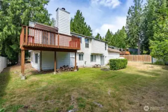 Mature trees in the back add a little more privacy to the yard.
