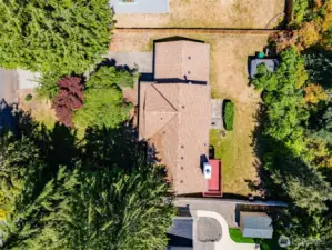 Overhead view of property.