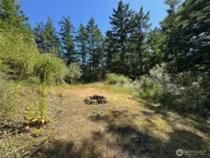 Stone Fire Pit and Clearing