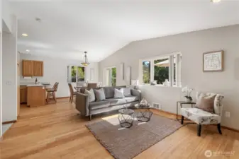As you walk in the front door, you will be greeted the light, open feel of this move-in ready home.