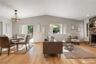 View from the hallway leading to the opposite end of the house.