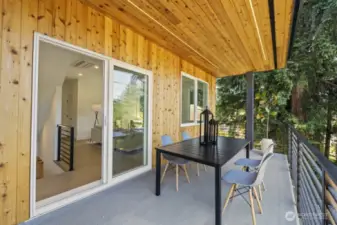 Covered Deck with LED lighting