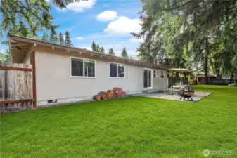 Huge lot with lots of potential when the grass is green in Summer.
