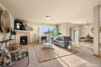 Living Room with gas fireplace