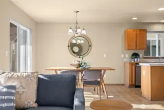 Dining room view from living room