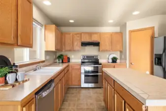 Kitchen with walk-in pantry