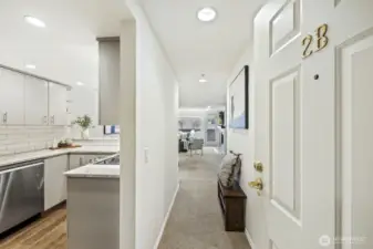 Entrance to your Quiet Condo in the Heart of it all!