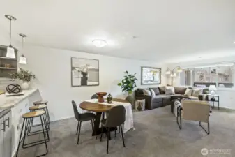 Plenty of Space for a Dining Room Table & Chairs