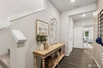 Inviting entryway leading into an open and functional floor plan.