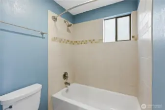 Full bath in second en suite on main level.