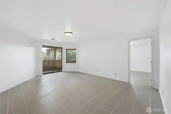 Awesome and spacious Rec Room. There was a pool table in here!