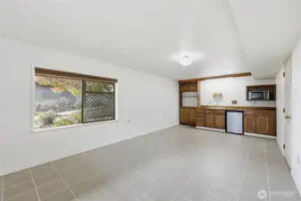 Extra Large room off of the Rec Room with Kitchenette. You could fit a nice dining table and even a day bed if that sounds like a good combination.