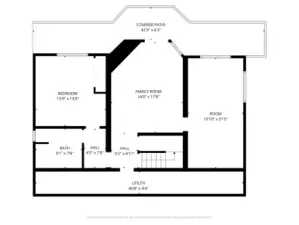 Floorplan of lower level.