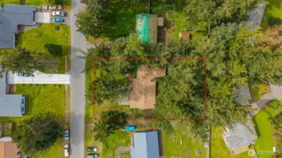 Approximate property lines.