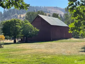 One of the two historic barns