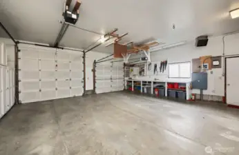 Deep 2 car garage.