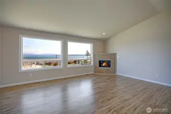 Fireside Family Room is Vaulted and Flooded w/ Natural Light~
