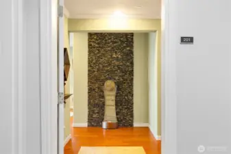 Entry to the unit