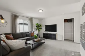 Bonus room/Loft on 2nd floor-  Disclaimer- Photos are of Model home from previous community and are for illustrative purposes only. Finishes, flooring, features, and upgrades, may vary