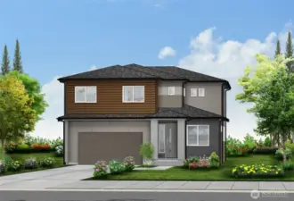 Rendering of the home. Photo not of actual home.