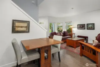 Flex space for a kitchen nook or an office.