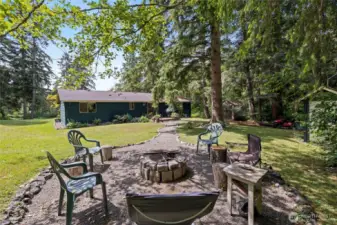 Enjoy summer evenings with friends outdoors breathing fresh air off Mats Mats Bay!