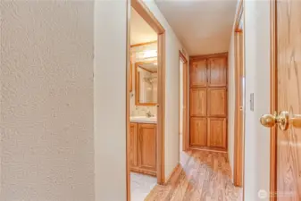 Hallway with storage