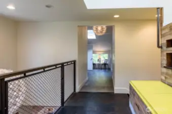 Upper floor loft and roof top deck entry