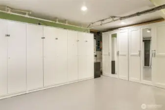 Lower level storage cabinets