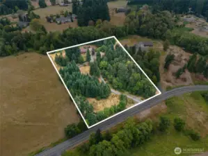 Aerial of Home and Property Chehalis, WA.