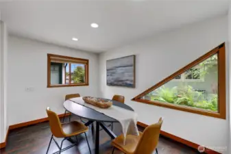 Dining room with view of the water