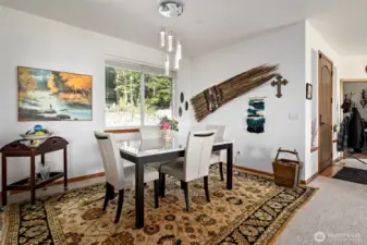 Bright and open dining area.