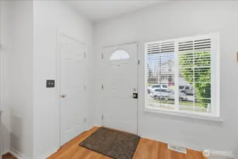 Front entry and coat closet.