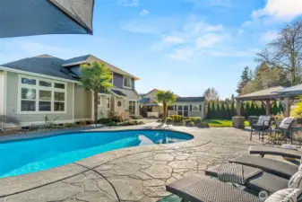 Designer stamped concrete & hardscaping