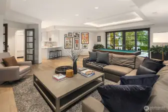 This epic entertainment lounge awaits you on the lower level.