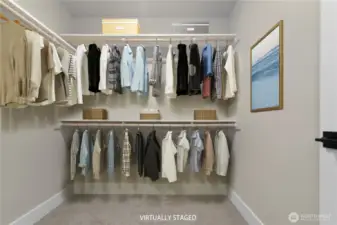 Digitally staged - primary closet