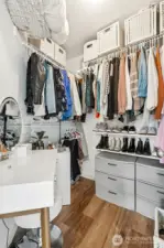 Primary walk in closet